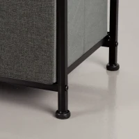Cómoda 6 Cajones Efecto Mármol con Estructura de Acero, 80x30x62 Cm, Negro(m-6)