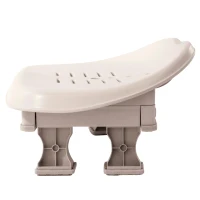 Asiento Spa Regulable en 2 Alturas y Antideslizante, 47x36x22 Cm, Crema(m-6)