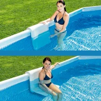 Asiento Ajustable para Piscina Desmontable INTEX, 51,5x25x61,5 Cm, Blanco(m-4)