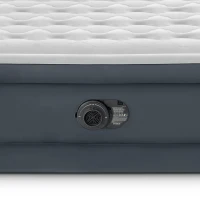 Colchón Hinchable Doble Intex Ultra Plush Cabecero Integrado, 152x236x46 Cm, Gris(m-3)