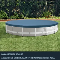 Cobertor Piscina Circular Intex para Metal y Prisma Frame, 457x457x25 Cm, Azul Marino(m-5)
