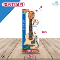 Guitarra Infantil Folk Bontempi 6 Cuerdas Afinables, 68 Cm, Madera(m-7)