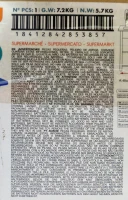 Supermercado de Juguete de Madera con Caja Registradora y 27 Accesorios, 48x30x70 Cm, Azul y Blanco(m-14)