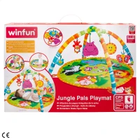 Gimnasio para Bebés Jungla Acolchado 3 en 1, 77x77x46 Cm, Multicolor(m-5)