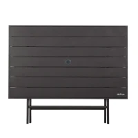 Mesa Plegable de Jardín de Acero Resistente 120x75x70 Cm, Negro(m-2)