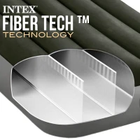 Colchón Hinchable Individual INTEX Dura-Beam Fiber-Tech Downy, 191x76x25 Cm, Azul(m-7)