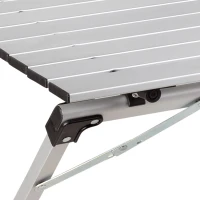 Mesa Plegable de Aluminio Ligera 110x70x70 Cm, Gris(m-5)