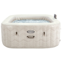 Spa Hinchable 4 Personas Chevron Deluxe, 175x175x71 Cm, Marrón