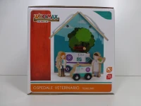 Hospital Veterinario de Madera Maletín Portátil 9 Piezas, 19x19x18 Cm, Natural(m-12)