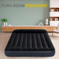 Colchón Hinchable Doble Intex Pillow Rest con Bomba Eléctrica, 152x203x25 Cm, Gris(m-2)