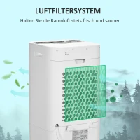 HOMCOM Luftkühler, 3 Modi, Timer-Funktion, rollbar, Kunststoff, Weiß(m-4)
