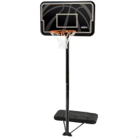 Canasta de Baloncesto Ultrarresistente Altura Regulable 229-305 Cm, Negro(m-1)