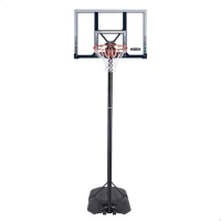 Canasta de Baloncesto Portátil Ultrarresistente Regulable, 244-305 Cm, Azul y Blanco(m-1)