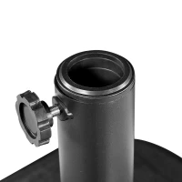 Base Cuadrada para Sombrilla Ajustable Ø38/48 Mm con Asas, 48x48x34 Cm, Negro(m-3)