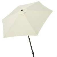 Sombrilla Terraza Hexagonal UV50 Mástil Inclinable con Manivela Ø270 Cm, Crema(m-1)