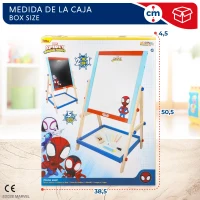 Pizarra Caballete Infantil Woomax 2 en 1 Doble Cara, 40x31,5x64,5 Cm, Multicolor(m-6)