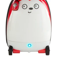 Trolley Teledirigido Infantil con Mando y Asa Extensible, 31x25x42 Cm, Blanco y Rojo(m-6)
