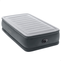 Colchón Hinchable Individual Dura-Beam Deluxe con Hinchador Eléctrico, 99x191x46 Cm, Gris