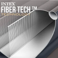 Colchón Hinchable Individual INTEX Fiber-Tech Dura-Beam Plus, 99x191x42 Cm, Azul Marino(m-7)