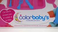 Set Accesorios Bebé para Muñecos 20 Piezas con Bañera, 36x10x36 Cm, Rosa y Azul(m-10)