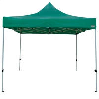 Cenador Plegable Ajustable en Altura, 300x300x220/320 Cm, Verde(m-1)