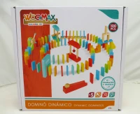 Juego Dominó de Madera Woomax 100 Piezas, 23x5x22,5 Cm, Multicolor(m-10)