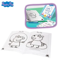 Mochila Infantil Peppa Pig Set Creativo con Pizarras y Figuras, 25x11x31 Cm, Azul(m-3)