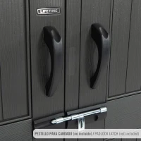 Caseta de Jardín Lifetime Polietileno Reforzado con Suelo y Estanterías 5,9 M², Beige(m-3)
