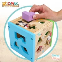 Cubo Encajable de Madera Disney, 13 Bloques, 15x15x15 Cm, Multicolor(m-2)