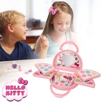 Maletín de Maquillaje Hello Kitty Infantil con 5 Compartimentos, 29,5x30,5x4 Cm, Rosa(m-5)