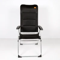 Silla Plegable Acolchada Respaldo Alto Multiposición Aktive, 49x67x123 Cm, Negro(m-8)