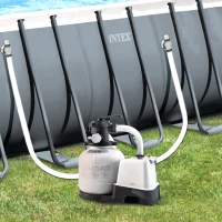 Sistema Combinado Depuradora Arena y Clorador Salino Intex, 56.800 L, 70x49x63 Cm, Blanco(m-2)