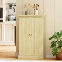 HOMCOM Dispensa 104 cm, 12 rastrelliere spezie, ripiani regolabili, legno naturale.(m-8)
