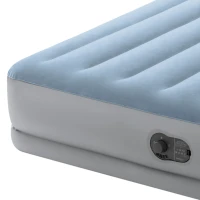Colchón Hinchable Doble Mid-Rise Comfort con Bomba USB Fast-Fill, 152x203x36 Cm, Gris(m-7)