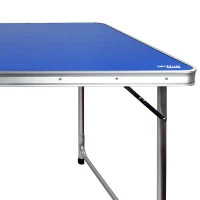 Mesa Ping Pong Plegable de Camping, Aluminio 25 Mm y Tablero MDF Antideslizante, 160x80x70 Cm, Azul(m-3)