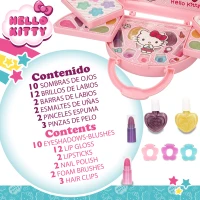 Maletín de Maquillaje Hello Kitty Infantil con 5 Compartimentos, 29,5x30,5x4 Cm, Rosa(m-2)