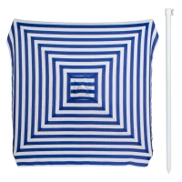 Sombrilla Cuadrada Aktive con Tejido 160 Gr/m2 UV30 y 4 Varillas de Fibra, 200x200x252 Cm, Azul Marino(m-1)