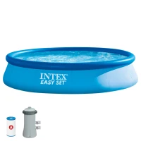 Piscina Hinchable Intex Easy Set con Depuradora 2.006 L/h, 396x84 Cm, Azul(m-1)