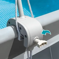 Toldo Piscinas Tubulares con Protección UV+50, 180 Cm, Azul(m-3)