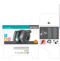 Hinchador Eléctrico INTEX 1.100 Litros/Minuto, 27x16x14,5 Cm, Azul(m-8)