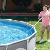 Cepillo Curvado para Pared de Piscina, 41 Cm, Azul(m-2)