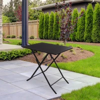 Mesa Cuadrada Plegable Aktive Estructura Metálica Resistente, 70x50x70 Cm, Negro(m-5)