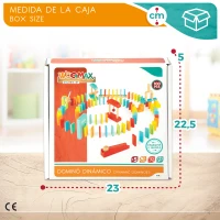 Juego Dominó de Madera Woomax 100 Piezas, 23x5x22,5 Cm, Multicolor(m-6)
