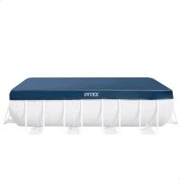 Cobertor INTEX Rectangular Compatible Prism Frame Vinilo Resistente, 389x184x20 Cm, Azul(m-1)