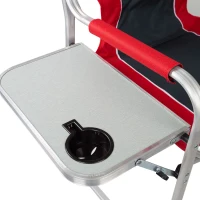 Silla Camping Director Plegable con Mesa y Bolsa Térmica, 61x52x92 Cm, Rojo y Gris(m-6)