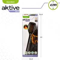 Antorcha Solar LED Efecto Fuego, 11x11x78,5 Cm, Negro(m-7)
