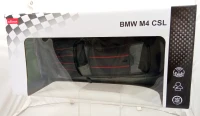 Coche Teledirigido BMW M4 CSL Escala 1:16 y Luces, 38x19x17 Cm, Negro Metalizado(m-9)
