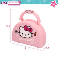 Maletín de Maquillaje Hello Kitty Infantil con 5 Compartimentos, 29,5x30,5x4 Cm, Rosa(m-6)