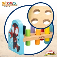 Juguete Martillo Spidey de Madera Sostenible, 23,5x11,5x15 Cm, Multicolor(m-3)