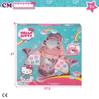 Maletín de Maquillaje Hello Kitty Infantil con 5 Compartimentos, 29,5x30,5x4 Cm, Rosa(m-7)